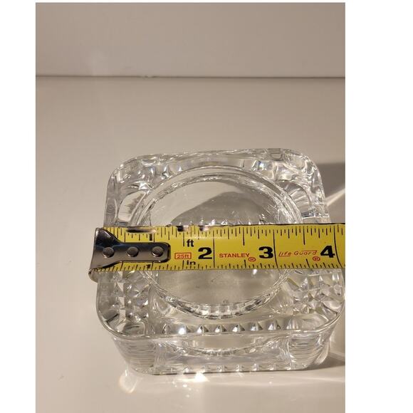 Vintage Crystal Glass Ashtray Trinket Dish Coins Keepsakes Made in France - Picture 8 of 9